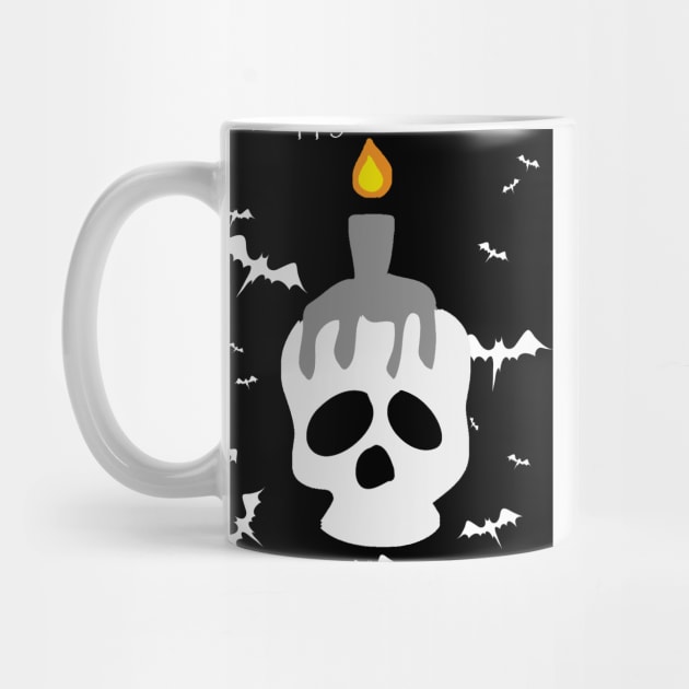 "Happy Halloween" Spooky Skull Candle by saradaboru